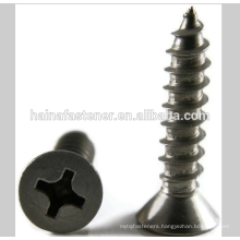 steel flat Screw, flat phillp head self tapping screw